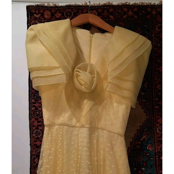Rose Taft Vintage Couture Fashions Yellow Ball Gown Pageant Dress WORN ONCE EUC - Picture 4 of 7